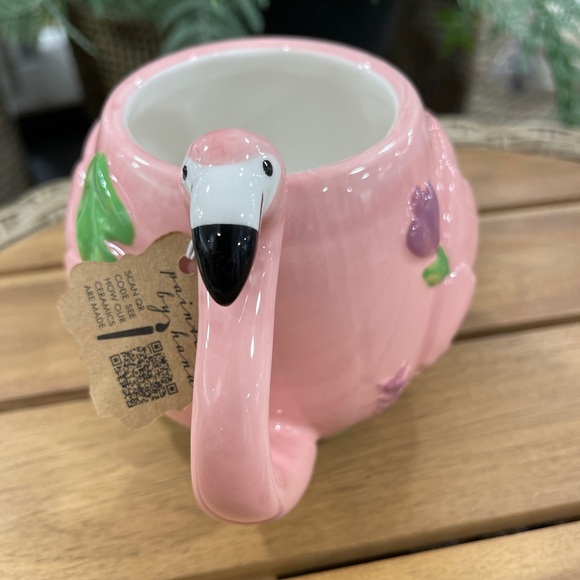 Pink Flamingo Figural Lang Handpainted Ceramic Coffee Mug NWT - Picture 2 of 6